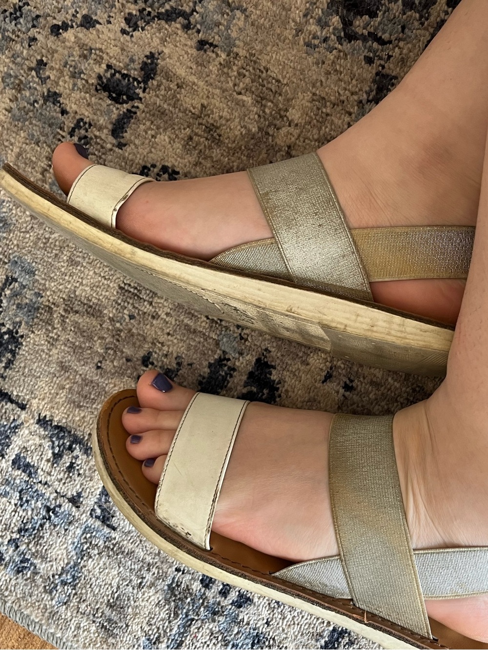 well worn sandals 🏝️